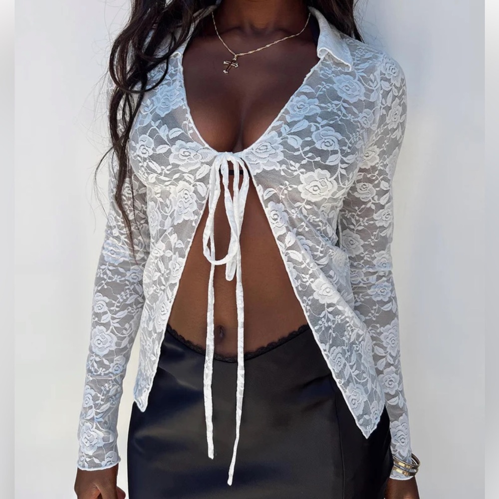 Princess Polly Lace Shallard Long Sleeve Top